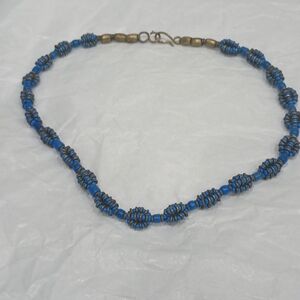 Elegant Blue Beaded Necklace